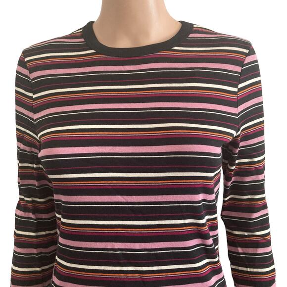 A New Day Shirt Womens XS Striped Horizontal Multicolor Stretch - Picture 5 of 9
